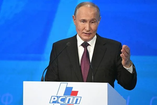 פוטין השתתף בקונגרס השנתי של איגוד התעשיינים והיזמים הרוסי