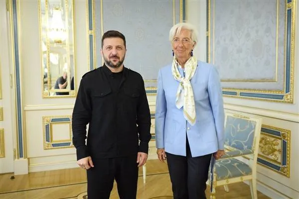 Zelensky meets with European Central Bank President Lagarde