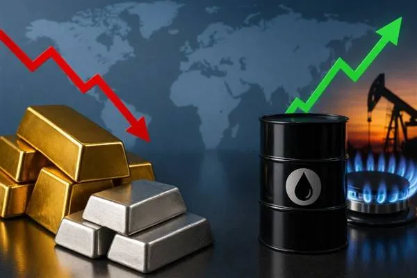 Цените на енергията се повишиха, докато златото и среброто спаднаха