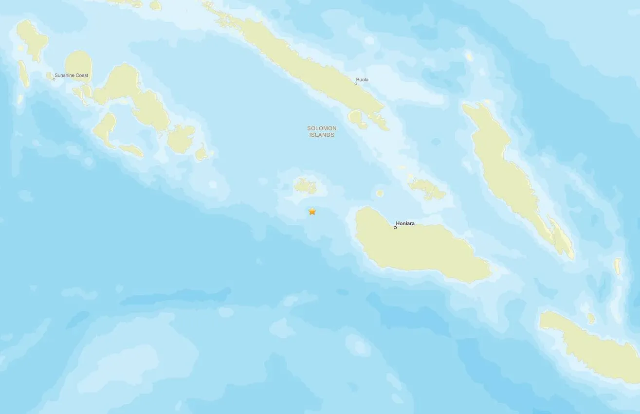 Earthquake in the Solomon Islands
