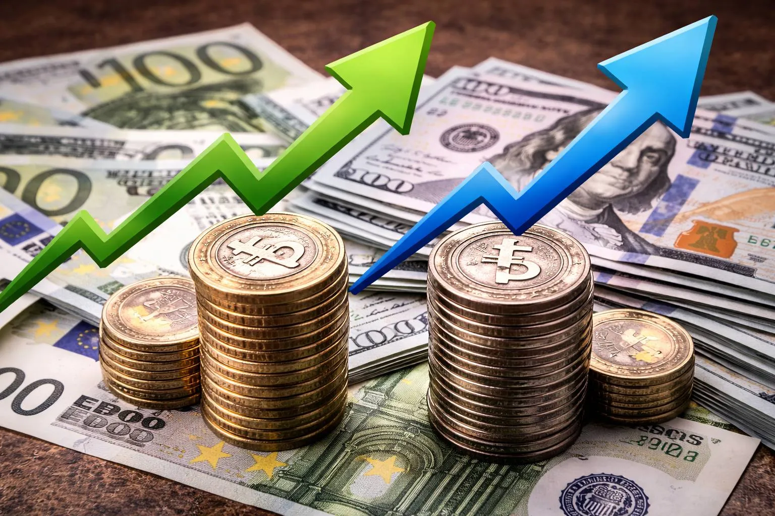 Euro e sterlina salgono sul dollaro nei mercati valutari