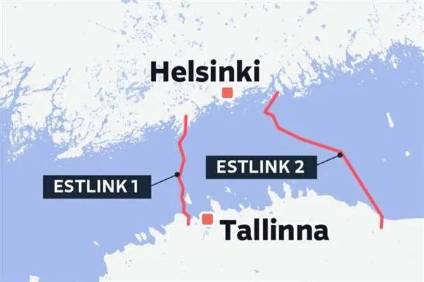 El cable eléctrico entre Finlandia y Estonia quedó fuera de servicio en el Mar Báltico