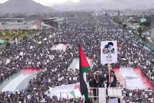 Anti-US and anti-Israel protests in Yemen