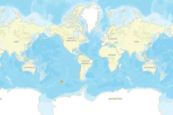 Magnitude 5.6 earthquake strikes Pacific-Antarctic Ridge