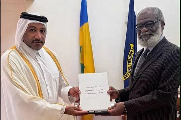 Qatar's Ambassador to Saint Vincent and the Grenadines presents credentials