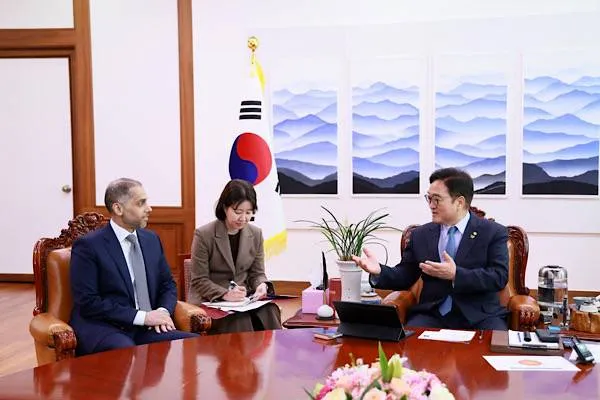 El Hamar bi Serokê Meclîsa Neteweyî ya Koreya Başûr, Won, re hevdîtin kir