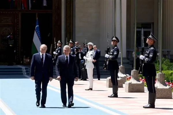 נשיא רוסיה פוטין באוזבקיסטן