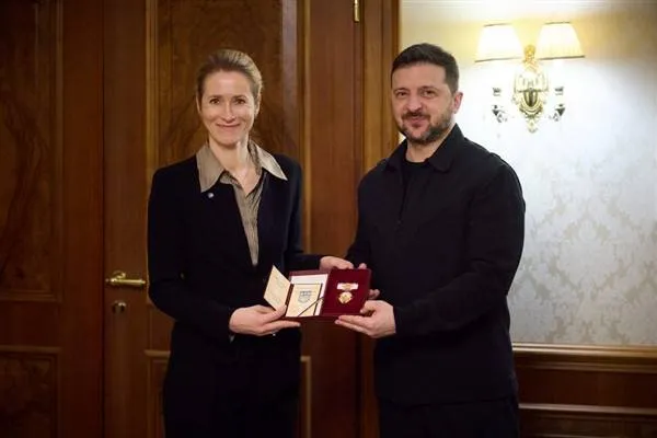 European Commission Vice President Kallas receives the Order of Princess Olha