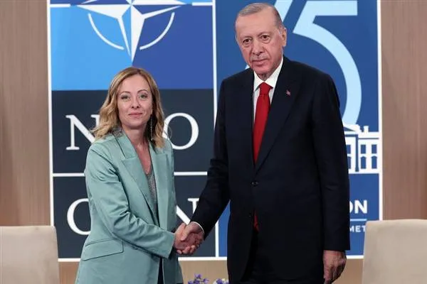 Präsident Erdoğan traf sich mit der italienischen Premierministerin Meloni
