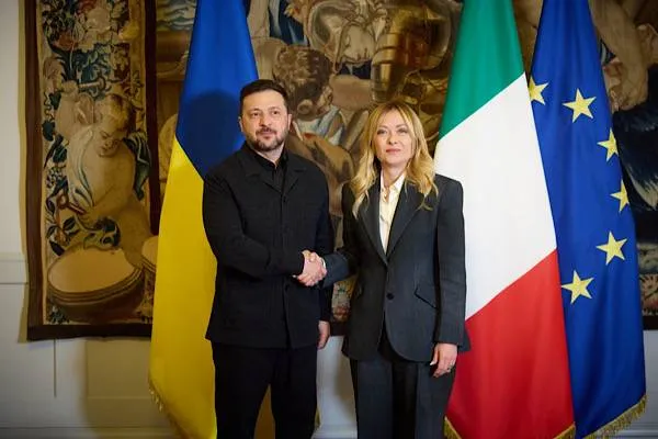 Zelensky meets with Italian Prime Minister Meloni