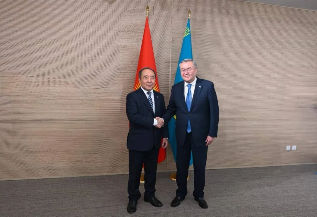 Wezîrê Karên Derve yê Qazaxistanê Tileuberdi Balyozê Qirgizistanê Bazarbaev qebûl kir