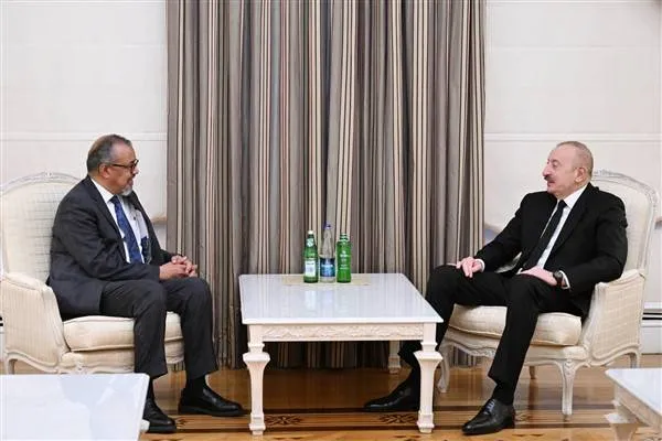 Azerbaijani President Aliyev met with WHO Director-General Ghebreyesus