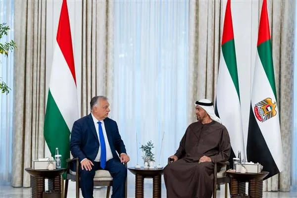 UAE Foreign Minister Al Nahyan meets with Hungarian Prime Minister Orban