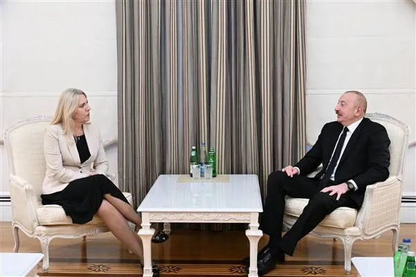 Aliyev Meets with Bosnia and Herzegovina Presidency Chair Cvijanovic