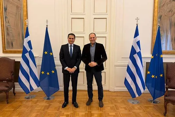 وزير الخارجية اليوناني غيرابيتريتيس يلتقي المنصوري