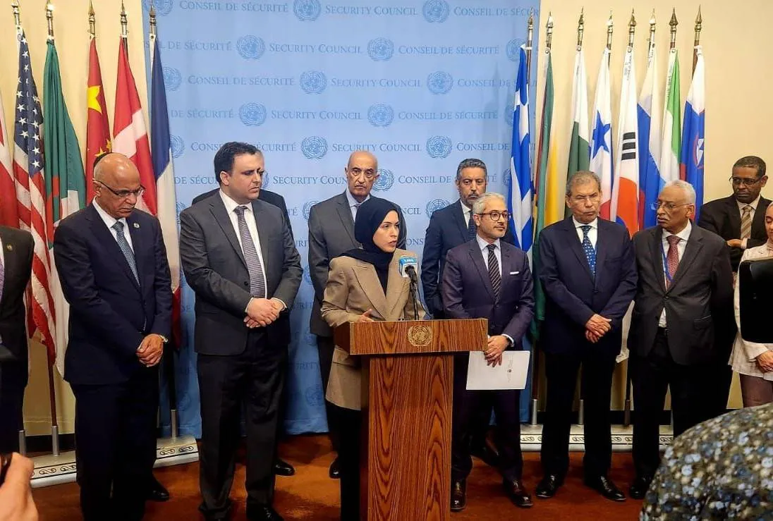 Al Sani attended press briefing organized by the Arab Group at the UN