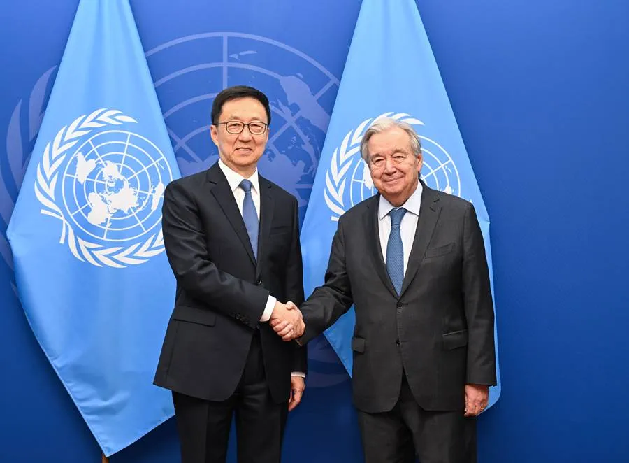 Han Zheng meets UN Secretary-General Guterres