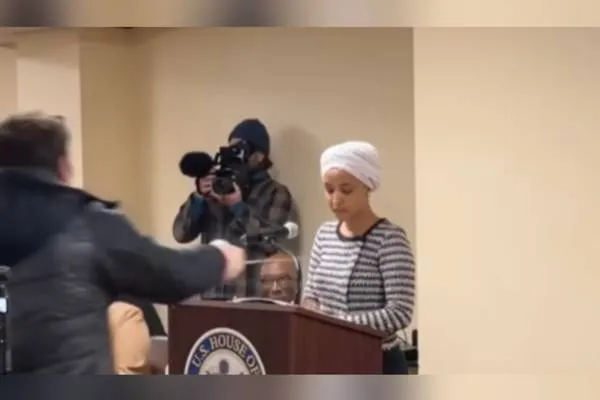 U.S. Congresswoman Ilhan Omar attacked with an unknown liquid