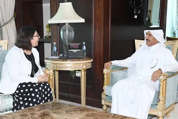 Al Hammadi meets Slovenia's Non-Resident Ambassador to Qatar Al Mansour