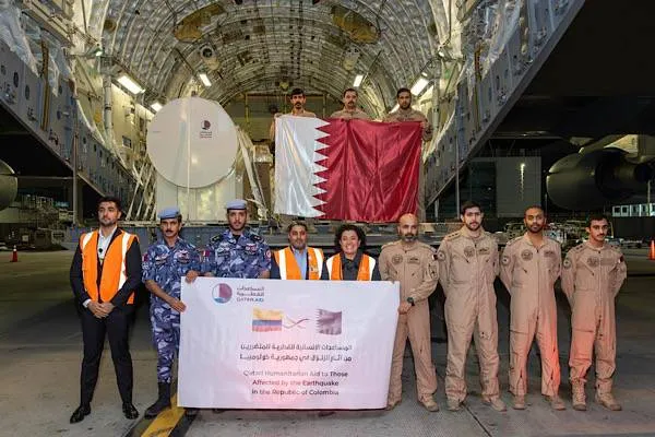Qatar a trimis un spital de campanie în Columbia afectată de cutremur