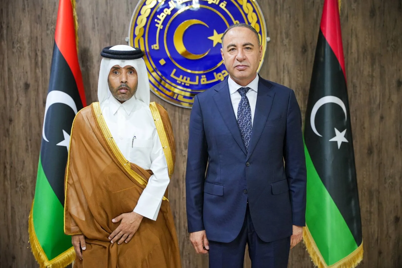 Qatar’s Ambassador to Libya Al Dosari meets Libyan Foreign Minister Al Baour