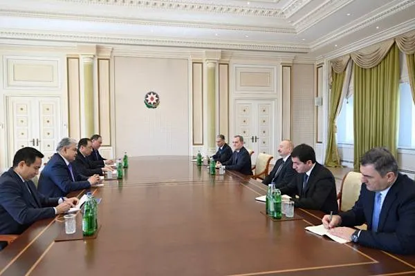 Kosherbayev meets with Azerbaijani President Aliyev